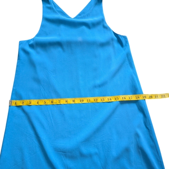 Alice + Olivia Haylen Triangle Back Dress Women's S Silk Malibu Blue Fairy Y2K - Picture 10 of 12